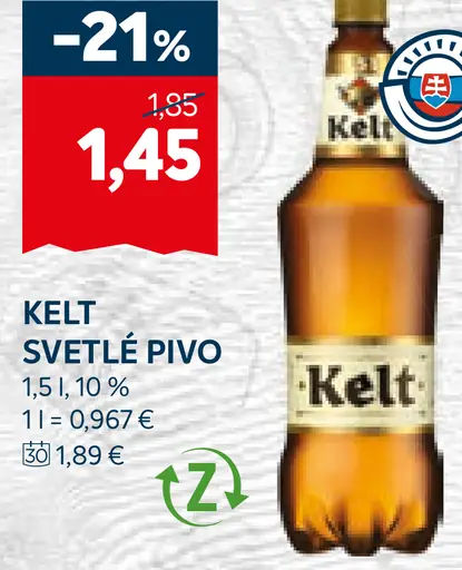Kelt svetlé pivo