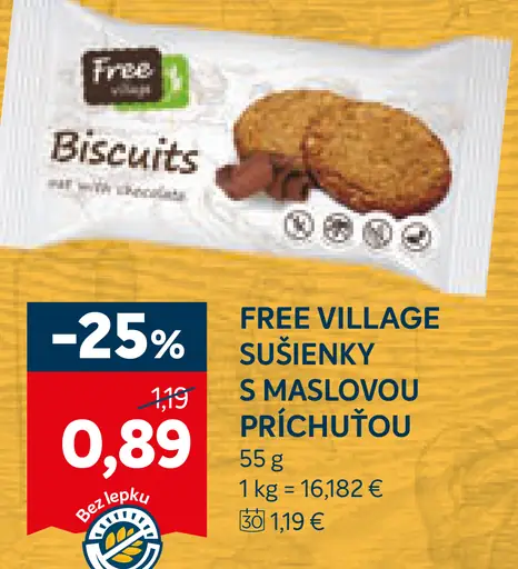 Free Village Sušienky s maslovou príchuťou