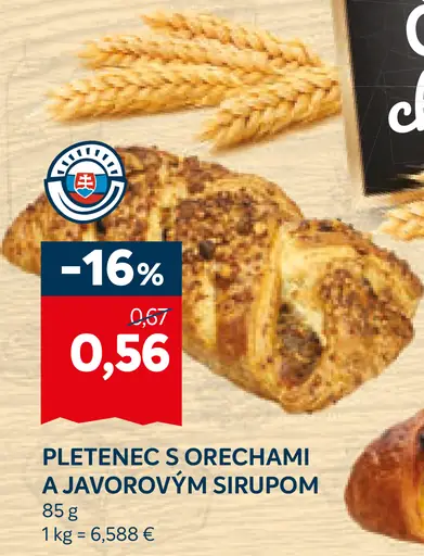 Pletenec s orechami a javorovým sirupom