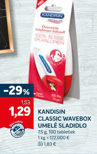 Kandisin Classic Wavebox umelé sladidlo