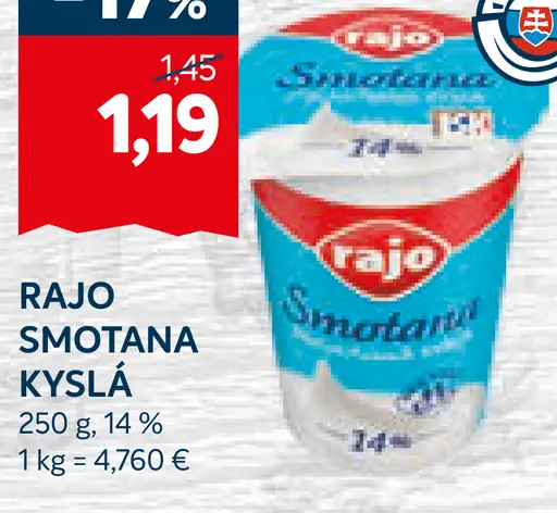 Rajo Smotana kyslá
