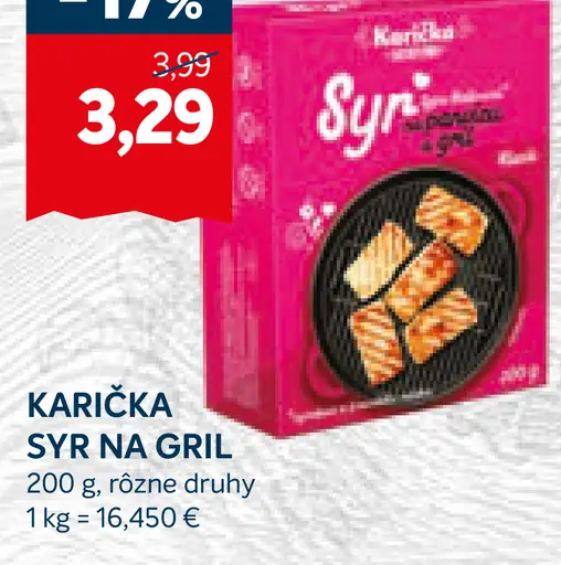Karička syr na gril