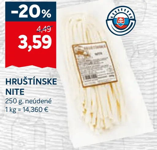Hruštínske nite neuzené