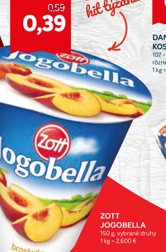 Zott Jogobella broskyňa
