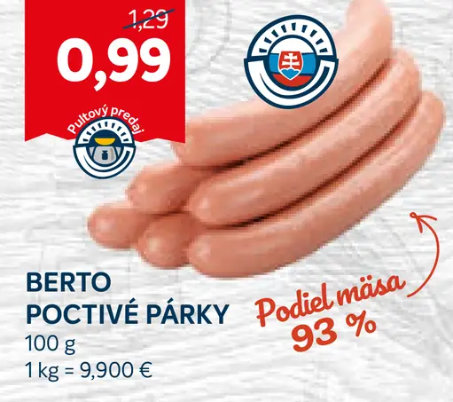 Berto Poctivé párky