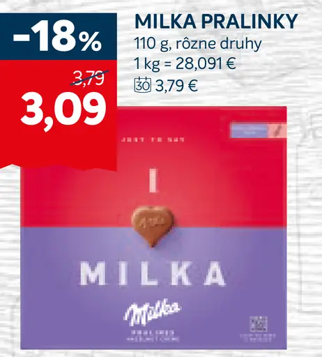 Milka pralinky
