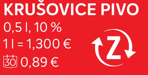 Krušovice Pivo plechovka