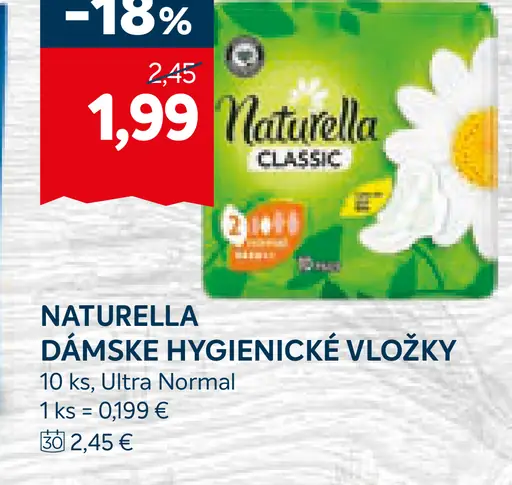 Naturella dámske hygienické vložky