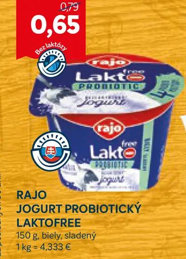 Rajo Jogurt probiotický laktofree