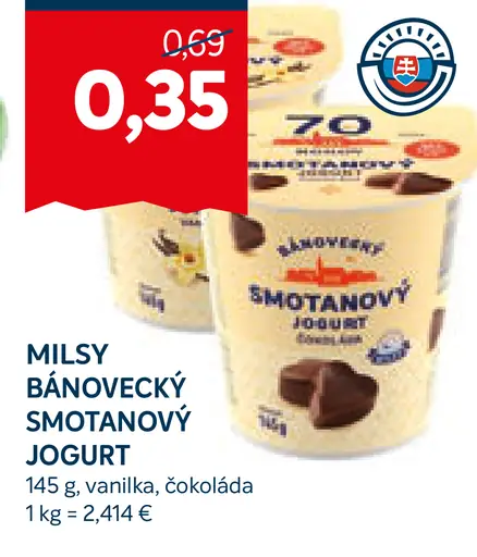 Mils Bánovecký smotanový jogurt