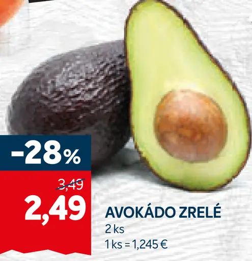 Avokádo zrelé