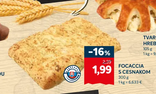 Focaccia s cesnakom