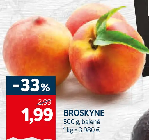 Broskyne balené