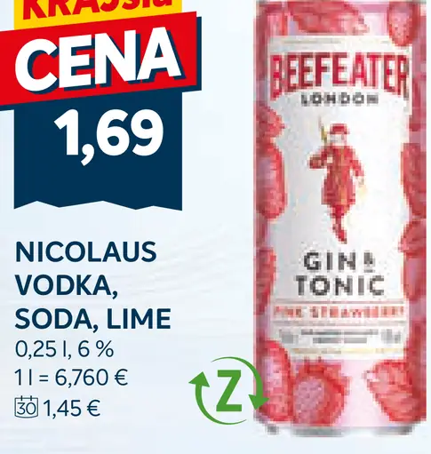 Beefeater Gin & Tonic plechovka