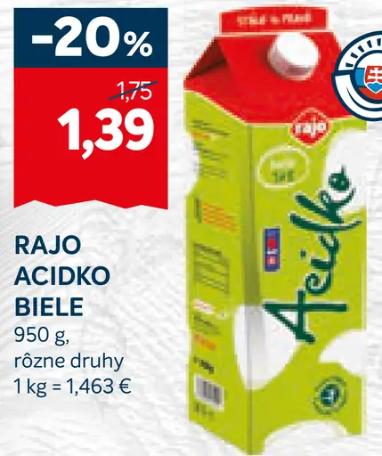 Rajo Ačidko biele