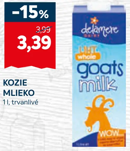 DeLacte Kozie mlieko