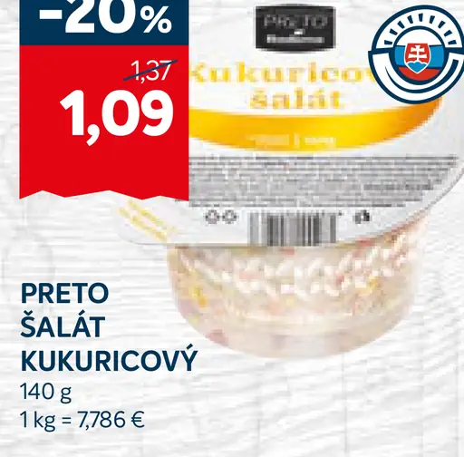 Preto Šalát kukuricový