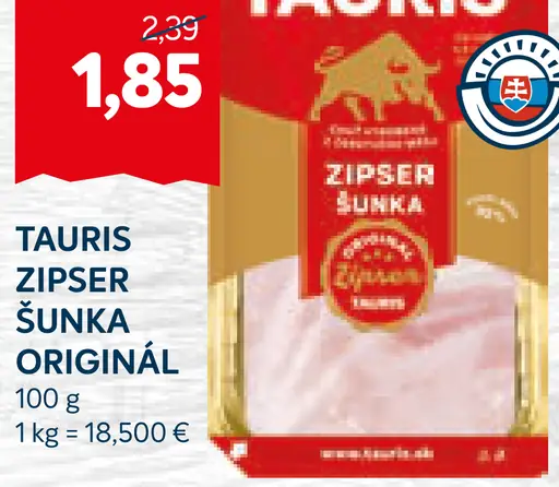Tauris Zipser šunka originál