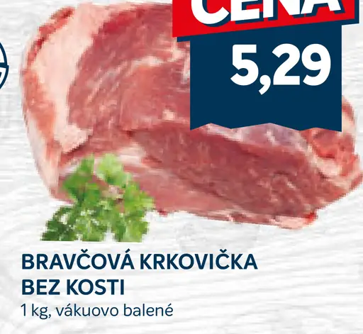 Bravčová krkovička bez kosti, plátky