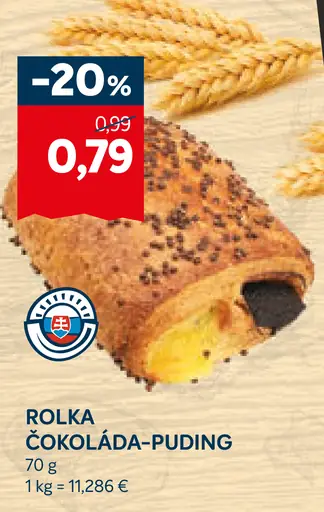 Rolka čokoláda – puding