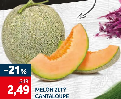 Melón žltý Cantaloupe voľný