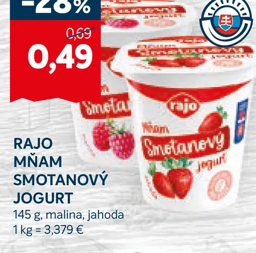 Rajo Mňam Smotanový jogurt nugát