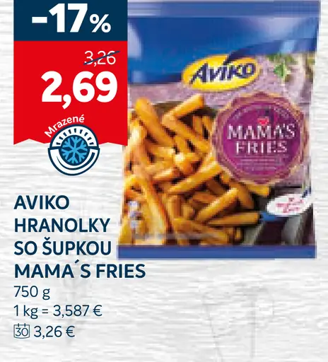Aviko hranolky so šupkou Mama's Fries