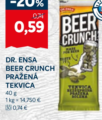 Dr. Ensa Beer Crunch Pražená Tekvica