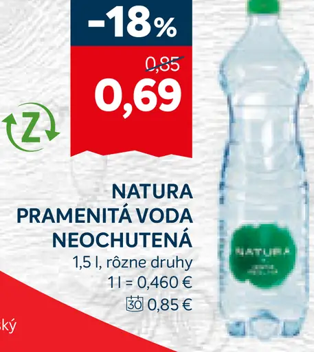 Natura Pramenitá voda nesýtená
