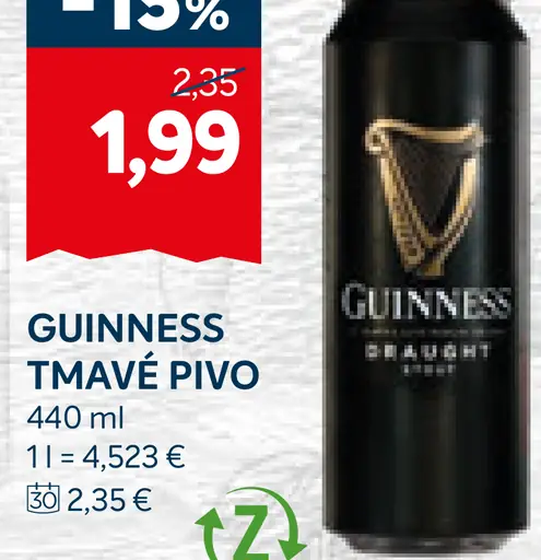 Guinness plechovka Tmavé pivo