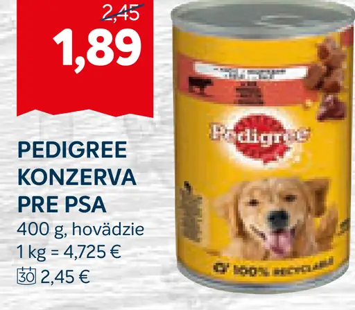 Pedigree Pochúťka pre psa