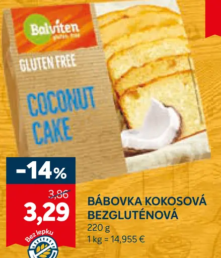 Balviten Bábovka kokosová bezgluténová