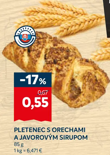 Pletenec s orechami a javorovým sirupom