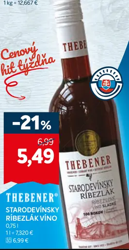 Thebener ríbezľové víno