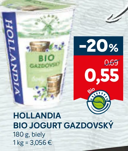 Hollandia Bio Jogurt Gazdovský