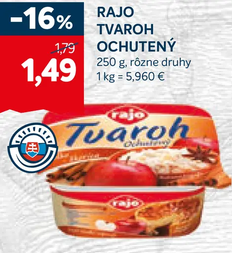 Rajo tvaroh ochutený