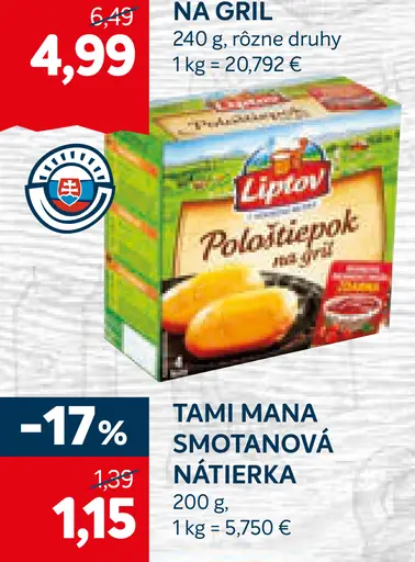 Liptov Pološtiepok na gril