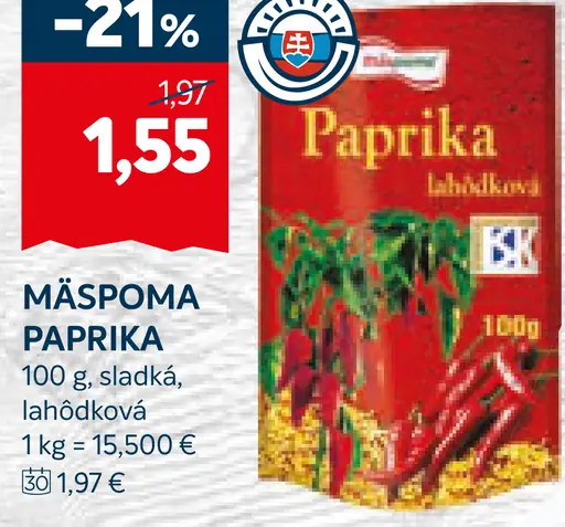 Mäspoma Paprika sladká lahôdková