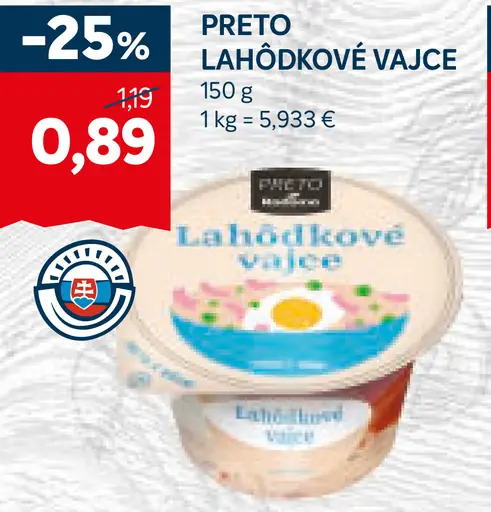 Preto lahôdkové vajce