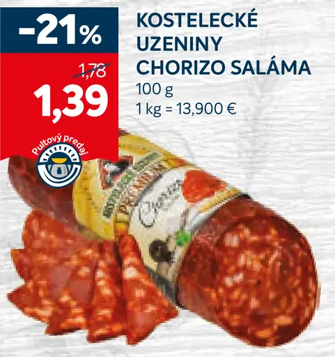 Kostelecké Chorizo saláma