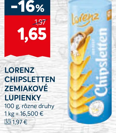 Lorenz Chipsletten zemiakové lupienky
