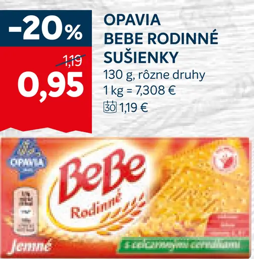 Opavia BeBe Rodinné jemné sušienky