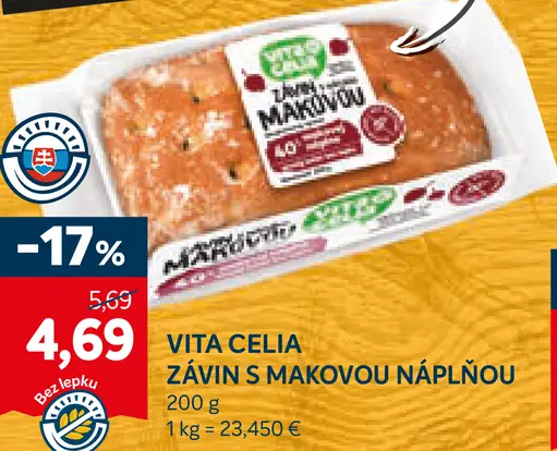 Vita Celia Závin s Makovou Náplňou