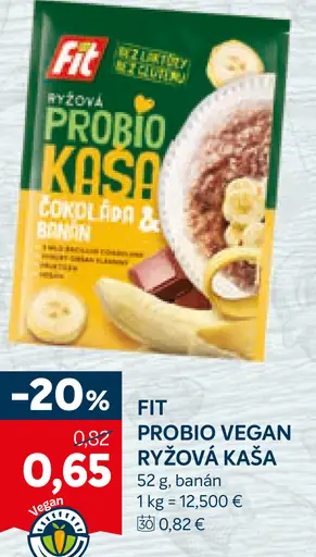 Fit Probio Vegan ryžová kaša