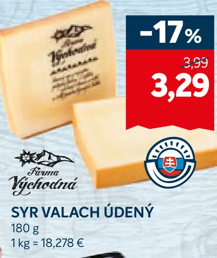 Syr Valach údený