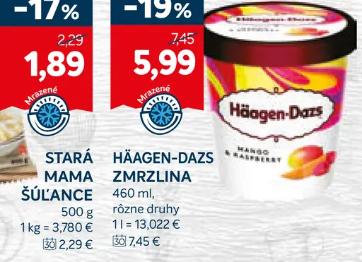 Häagen-Dazs Zmrzlina Mango Raspberry