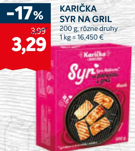 Karička syr na gril