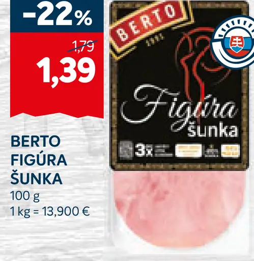 Berto Bertík šunka bravčová
