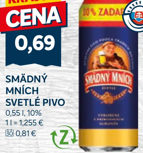 Šmädný Mních pivo