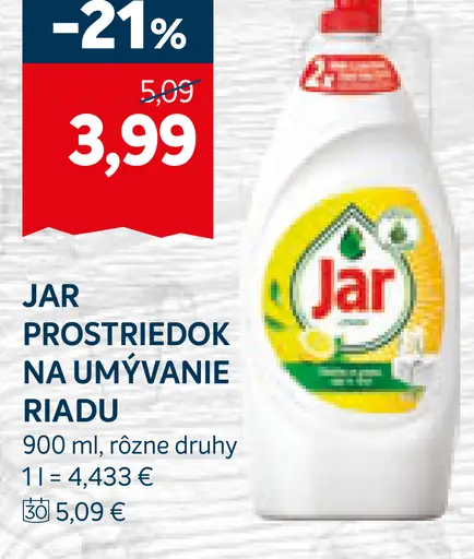 Jar prostriedok na umývanie riadu
